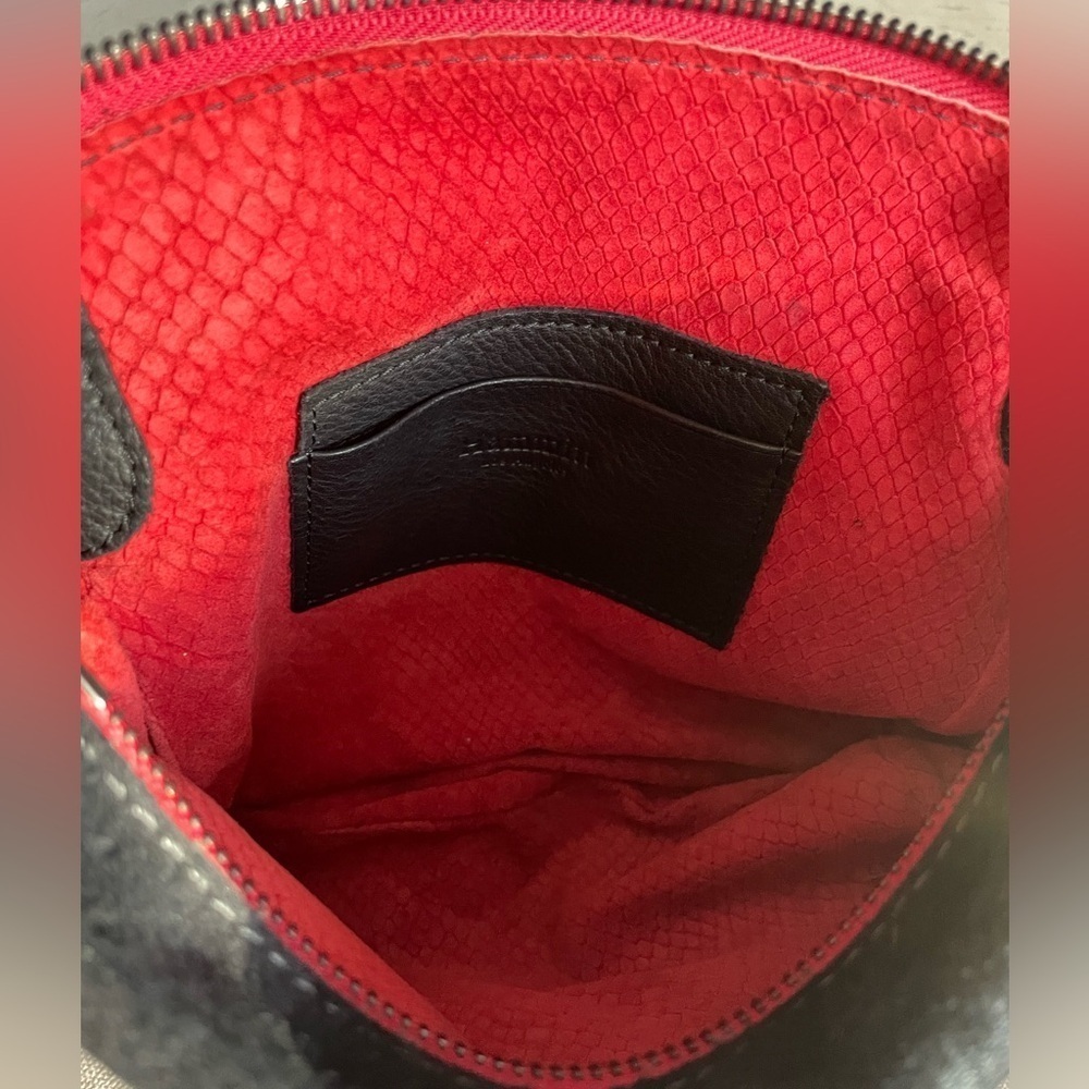 Hammitt Andrew Crossbody Convertible Leather/ Suede with Red leather Interior - Picture 10 of 16